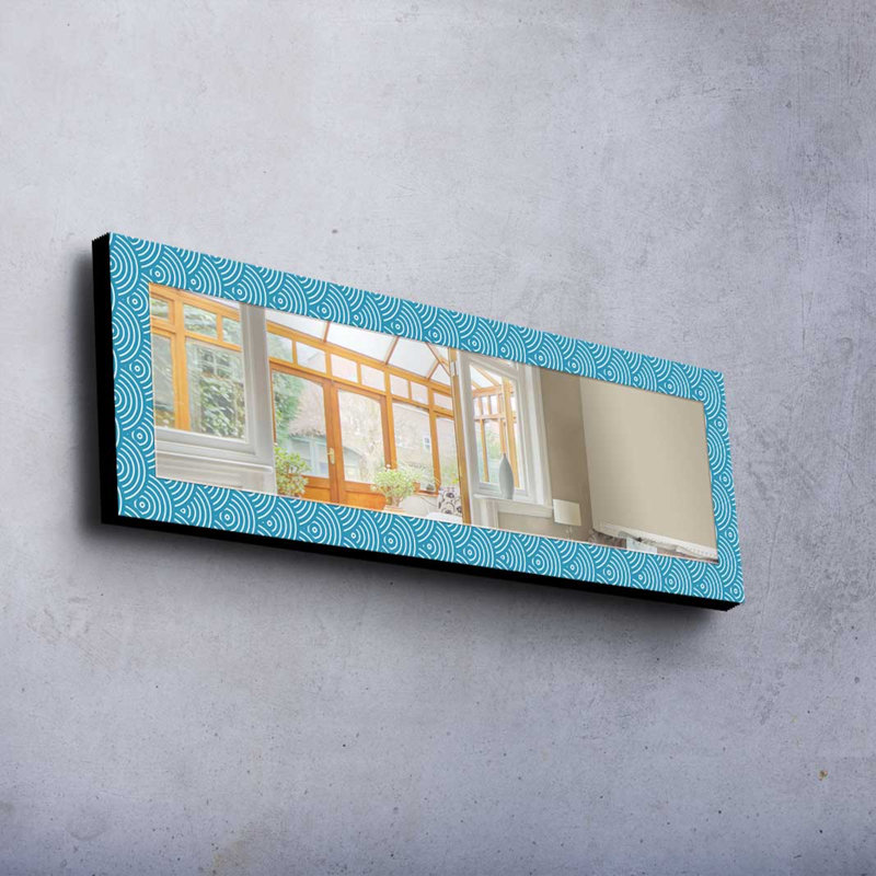 Élégant miroir décoratif avec cadre 100% bois de pin, 15,7 po x 47,2 po | Miroir en verre véritable (épaisseur: 0,2 pouce) | Peinture sur tissu élégante | Idéal pour le salon, la chambre à coucher et le vestibule