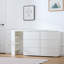 Table multifonctionnelle blanche de 47,2 po avec 6 tiroirs, bureau amovible et 3 compartiments de rangement