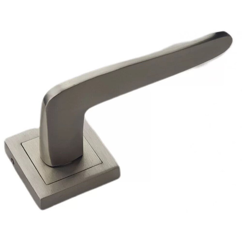  7 Pairs Venus Door Handles On Square Rose in Stainless Steel Finish