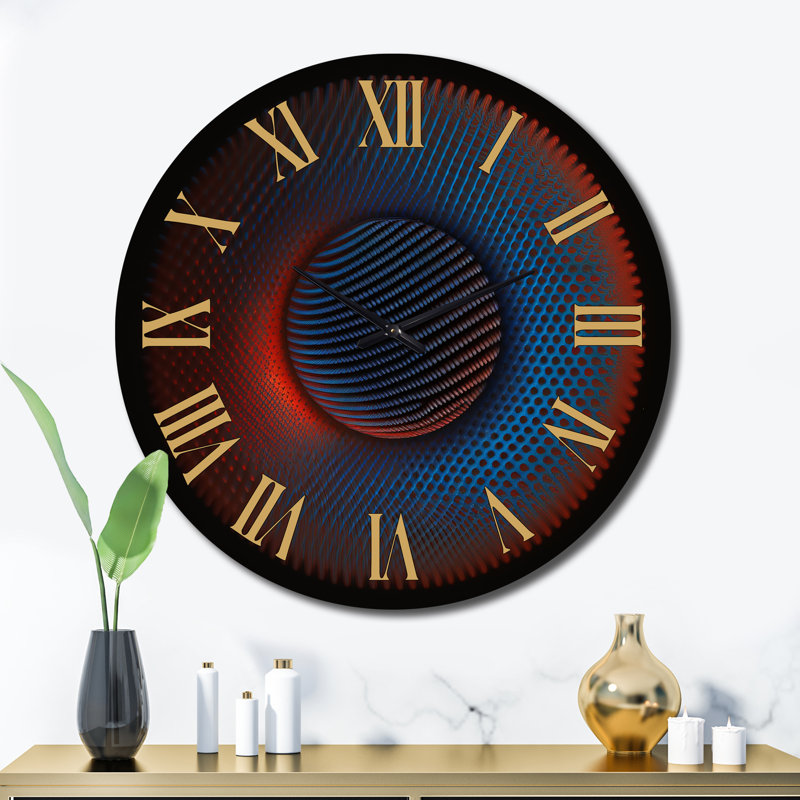 Horloge murale Portals Moire Futuristic Matrix I, H 36 po x l 36 po