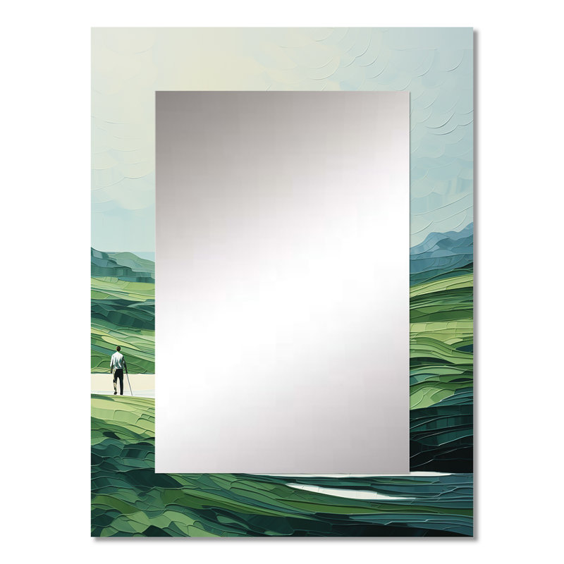 Golf Harmonious Drives - Miroir mural vert, 32 po x 24 po