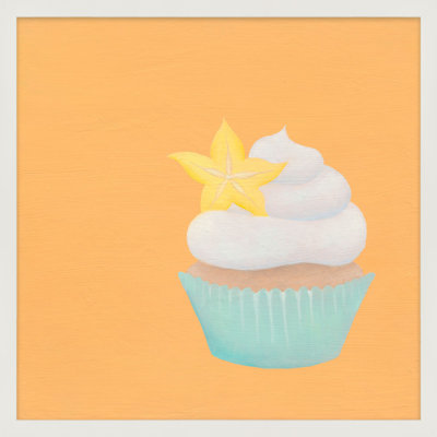 Starfruit Cupcake Painting by Katy Montica