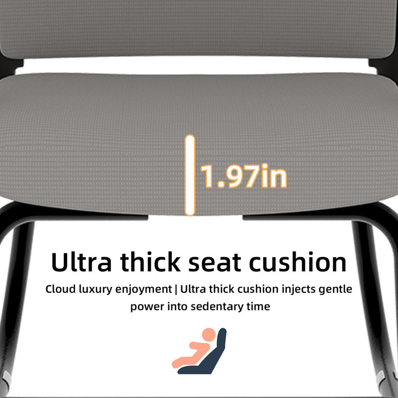 Mid-Back Office Chair, Gray, Black