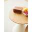 Table basse ronde blanche et bois