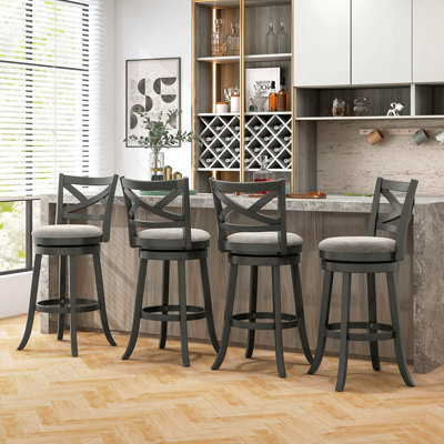 Tabourets de bar pivotants August Grove® gris