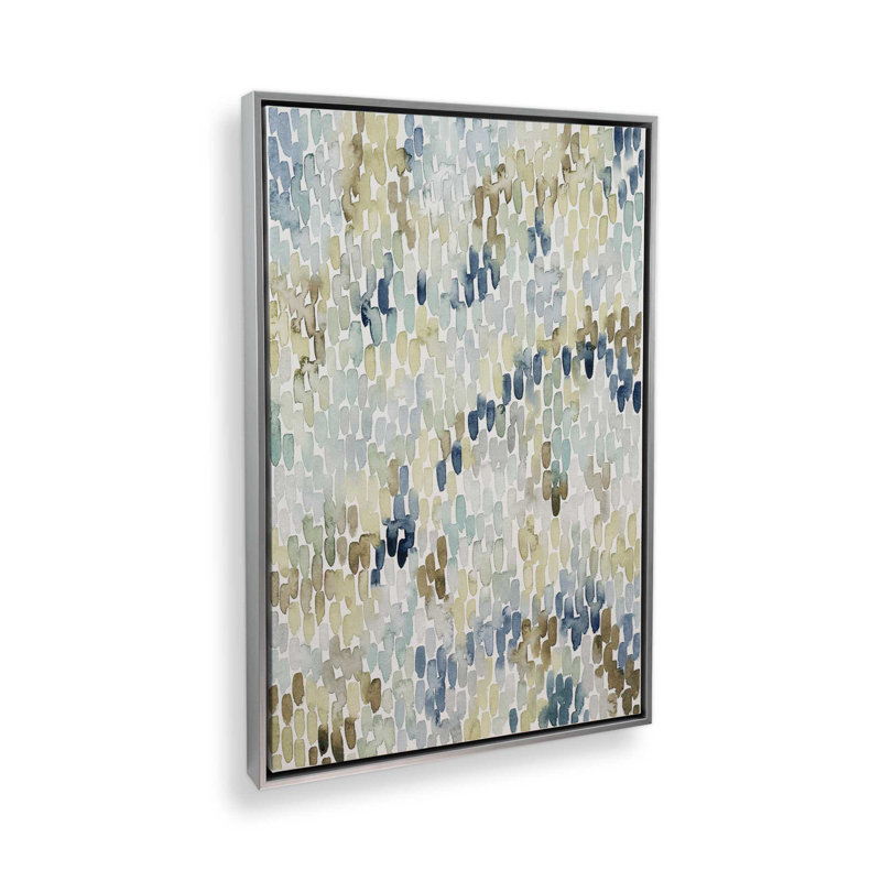 «Fluid Abstracts in Earthy Blues II», reproduction sur toile, H 30,75 po x l 20,75 po, Chrome poli