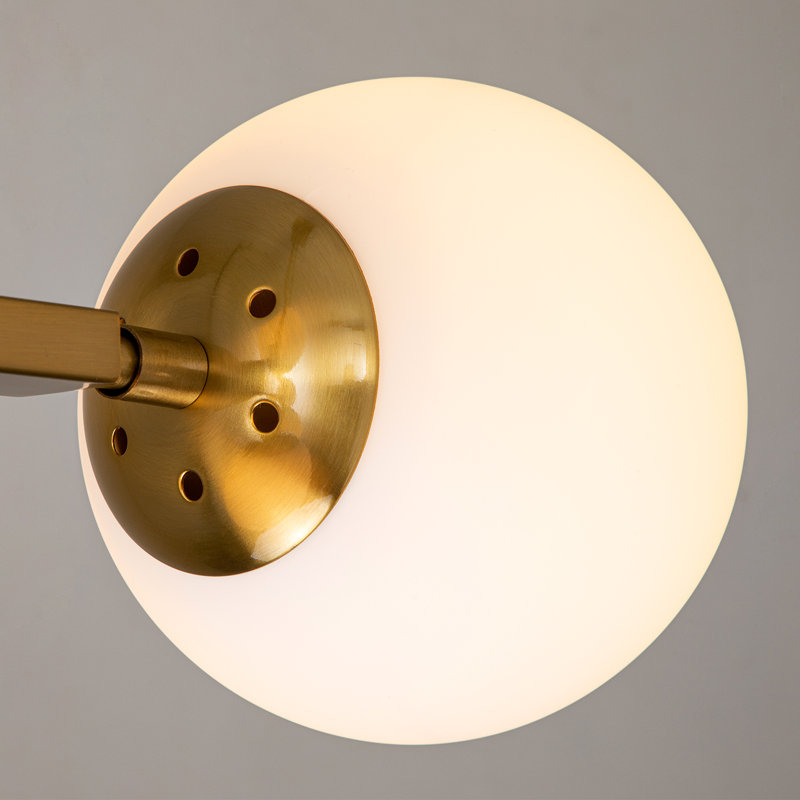 Luminaire suspendu pour îlot de cuisine 5 lumières Kaynen, Doré