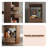 Nut-Brown Modern Solid wood rotating bookshelf
