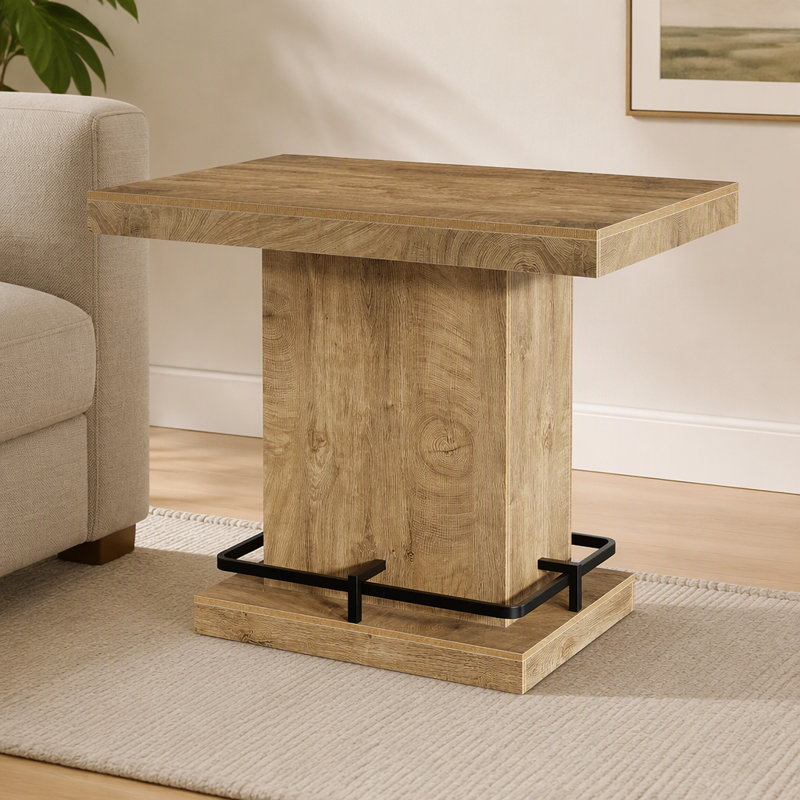 Table bistro 47 ", table bistro rectangulaire avec repose-pieds en métal