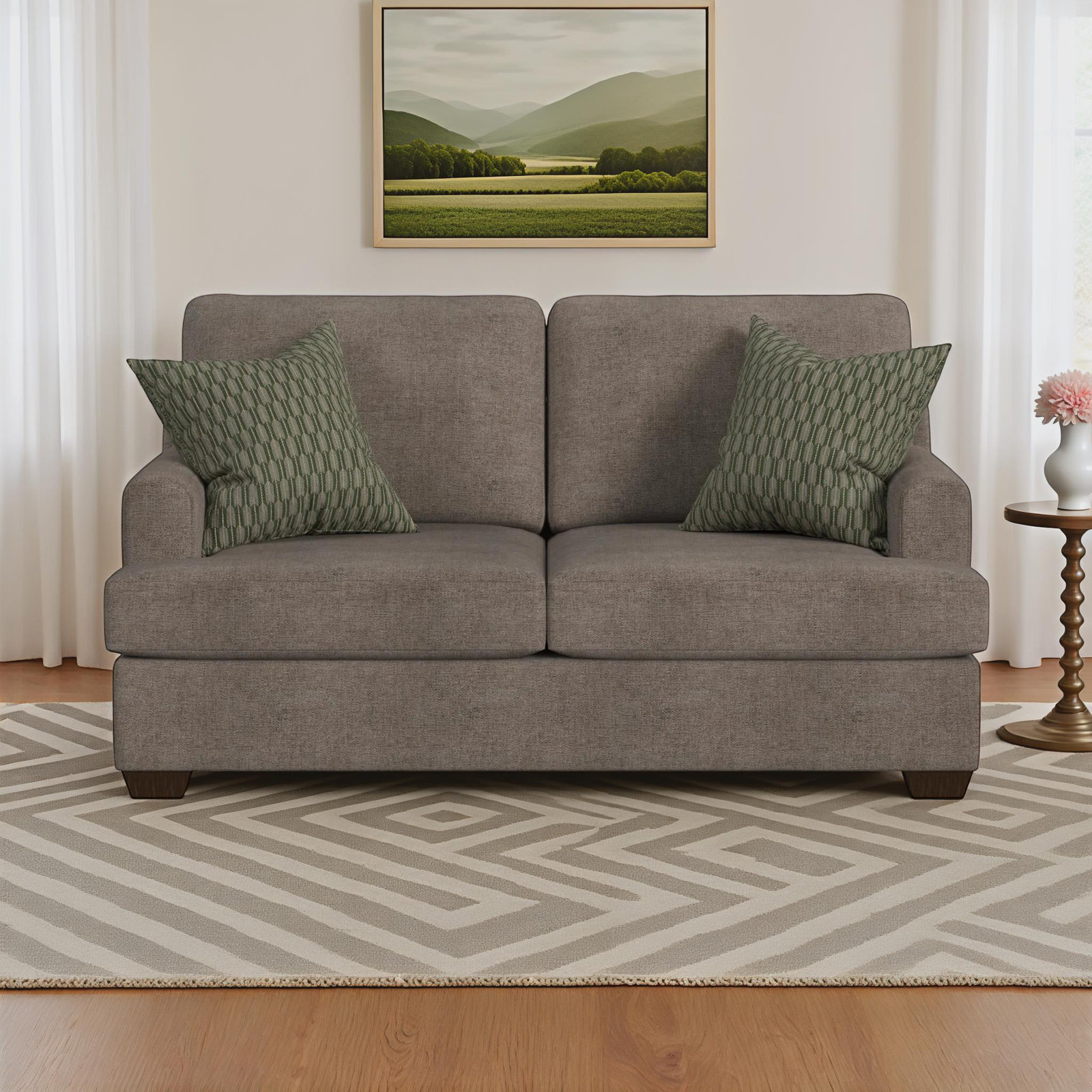 Odyn Charisma Loveseat, Gray Performance