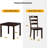 Transitional Style 5Pc Dining Table Set 1X Table & 4X Chairs Square Dining Table Slat Back Chairs