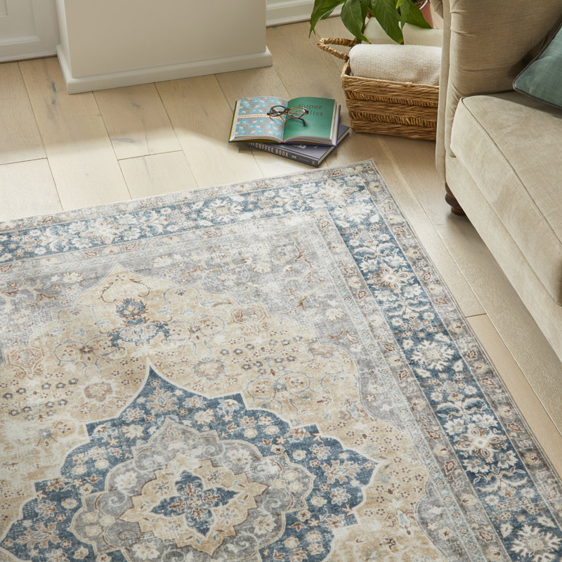 Traditional Gold Washable/Stain Guarded Area Rug , Rectangle 200 x 300 cm