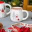 Nicola Spring - Patchwork Christmas Coffee Mugs - 475ml - White-105340411