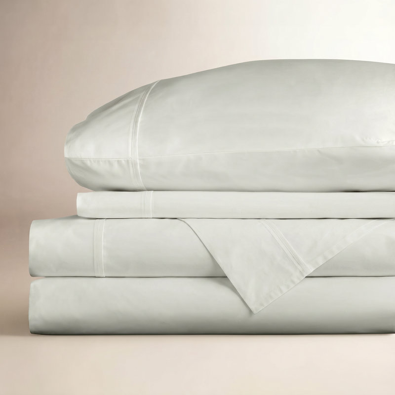 Coyer Classic Cotton Percale Sheet Set, Sage, King Sheet Set + 1 Fitted Sheet + 2 Pillowcases