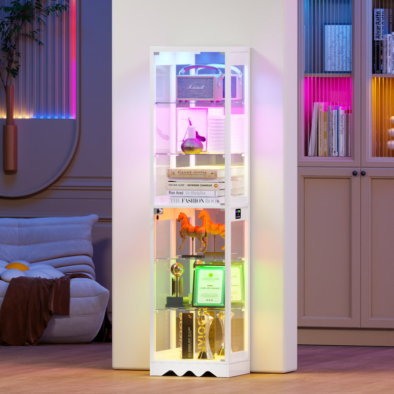 Vitrine en verre, Blanc