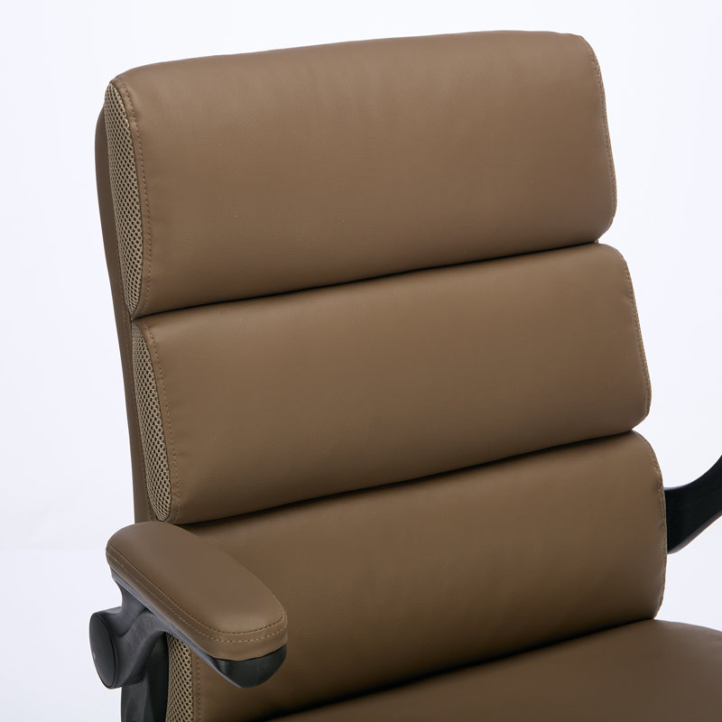 Tacony Drafting Chair Tall Office Chair With Adjustable Footrest Ring, Tan