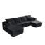 Canapé modulaire en forme de U 133,86 "avec repose-pieds amovible-1907925927