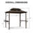 8 Ft. W x 6 Ft. D Aluminum Lighted Hardtop Grill Gazebo with 2 Side Shelves for BBQ