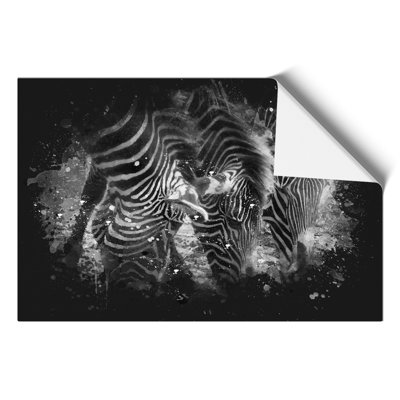 Zebras Paint Splash - Frameless Print