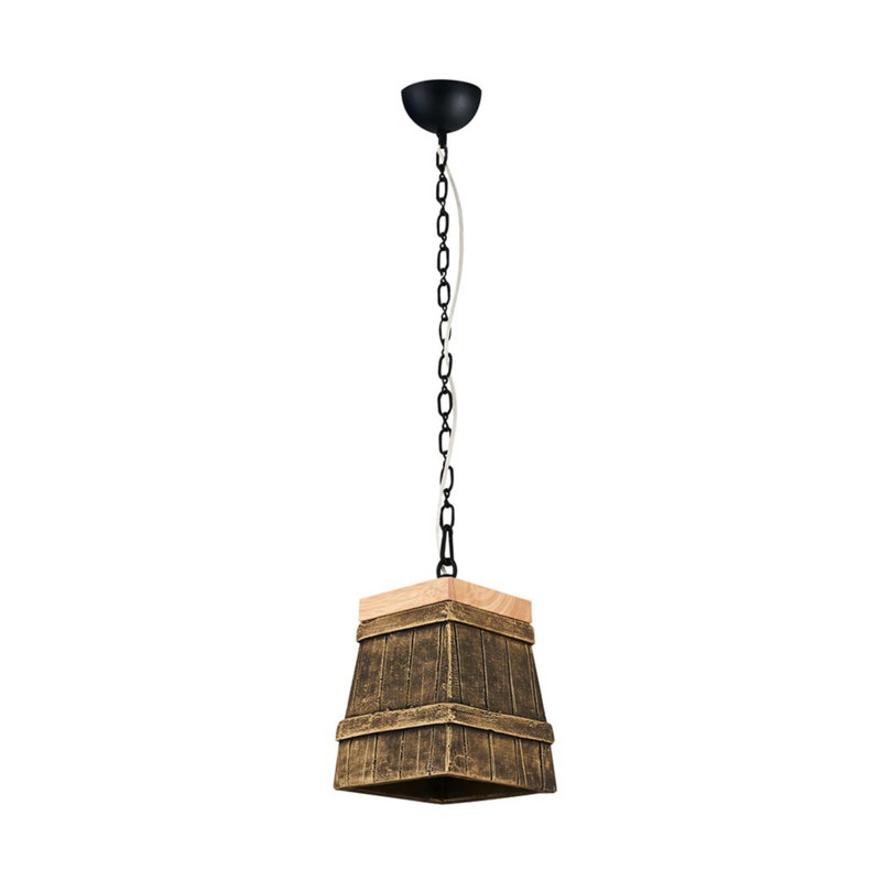 Modern Rustic Chandelier, Antique Finish, 5.5 x 5.5 x 47.2 Inches | Durable Concrete Body, E27 Socket for 40W Bulb (Not Included) | Perfect for Southwestern & Novelty Home Decor, Stylish Lighting Solution