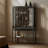 Black Solid Wood+Tempered Glass Display Cases