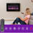 Auzenne 30'' W Matte Black Electric Fireplace