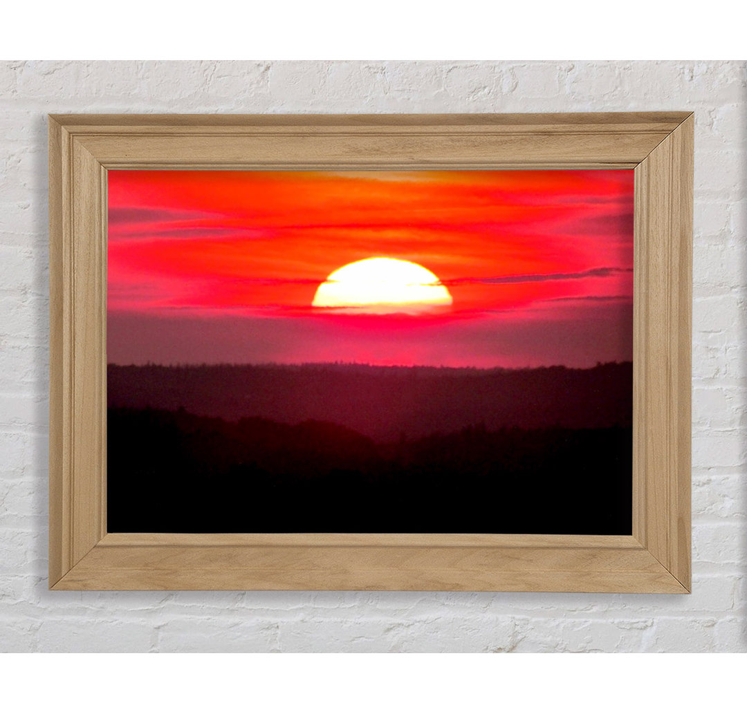 Pink Sunset Glaze - Einzelner Bilderrahmen Kunstdrucke