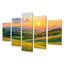 «Countryside Rolling Hills At Golden Hour I», art mural campagne - ensemble d'art mural campagne