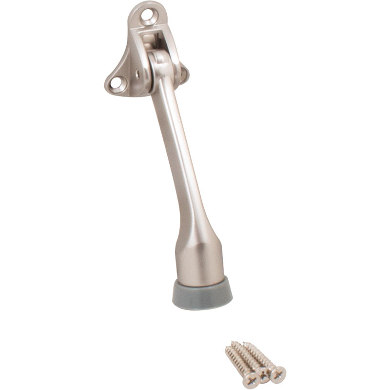 Butoir de porte 4 po, Nickel satiné