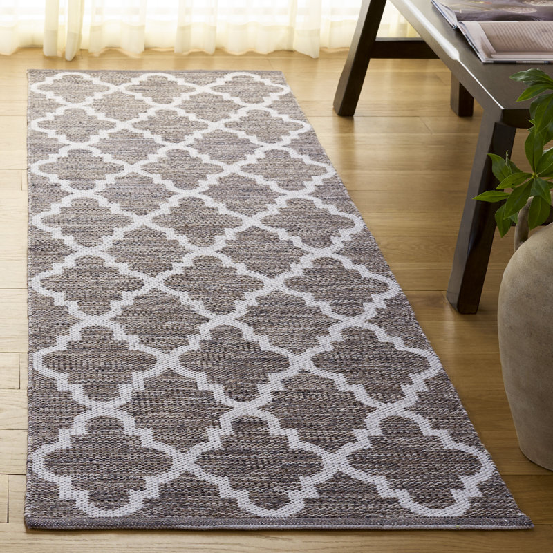 Tapis géométrique tissé à la main Eliana, Tapis de couloir 2 pi 3 po x 7 pi