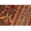 Tapis oriental vert / brun clair / rouge en laine noué à la main 5 pi 5 po x 8 pi 1 po Parand