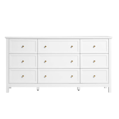 Commode en bois 9 tiroirs Retro
