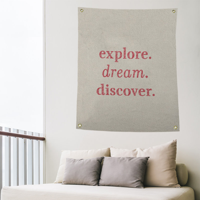 Tapisserie de polypropylène discover de rêve en polyester, H 36 po x l 26 po, Blanc / Rouge