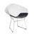 17.5'' H Faux Leather Upholstered Metal Armchair-874802886-895115926