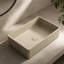 Lavabo de salle de bain rectangulaire moderne 19,68 "beige et gris en béton