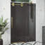 Porte de douche coulissante sans cadre avec verre teinté 3/8 po l 68-72 po x H 74 po Elan-98714700