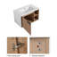 Meuble-lavabo simple 30 po avec comptoir en céramique Corris