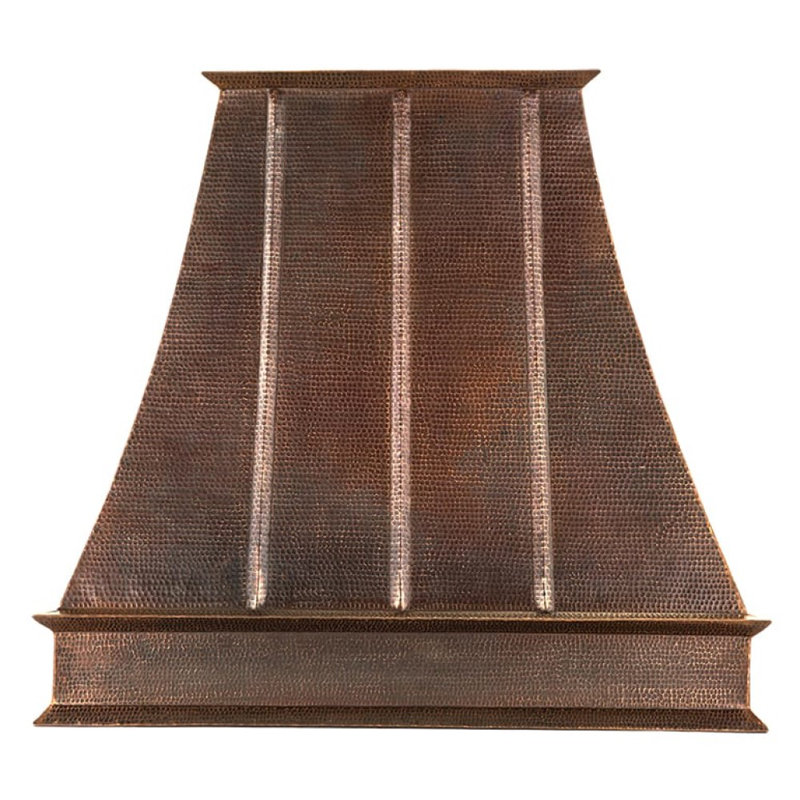 38 Inch 1250 CFM Hammered Copper Wall Mounted Euro Range Hood with Screen Filters