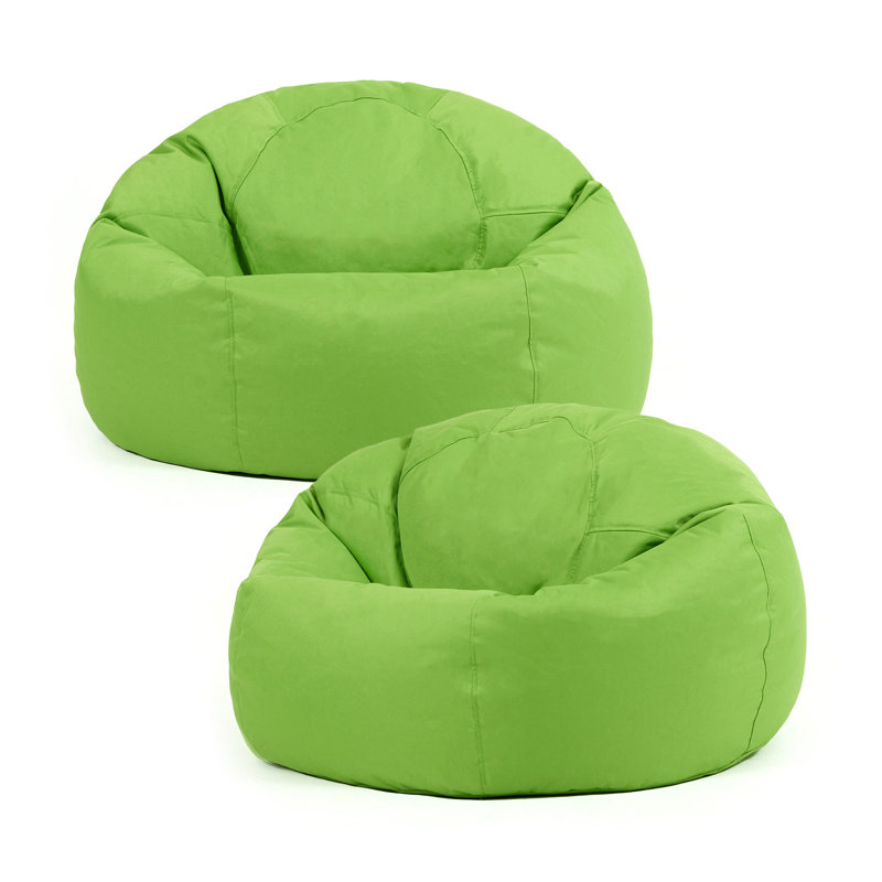 icon Adult Classic Beanbag Outdoor Waterproof Bean bags Ready Filled - Black, 2 Pack, Green