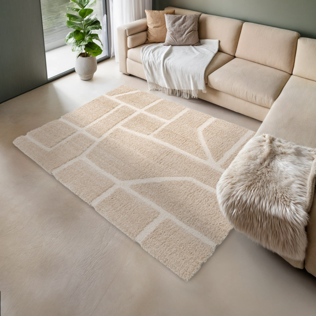 Abstract Shag Area Rug
