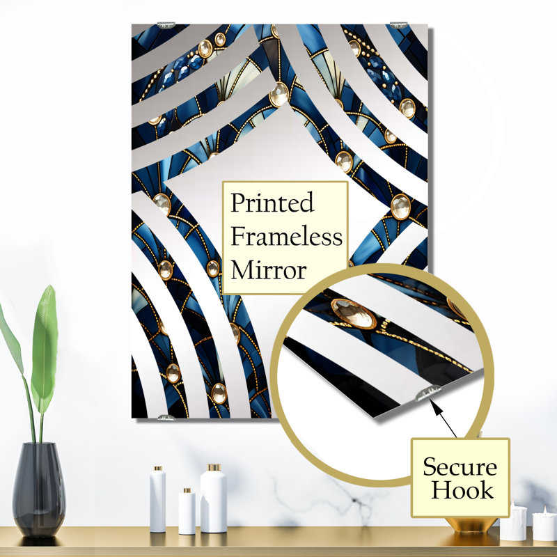 Fogel - Miroirs muraux géométriques abstraits, 32 po x 24 po