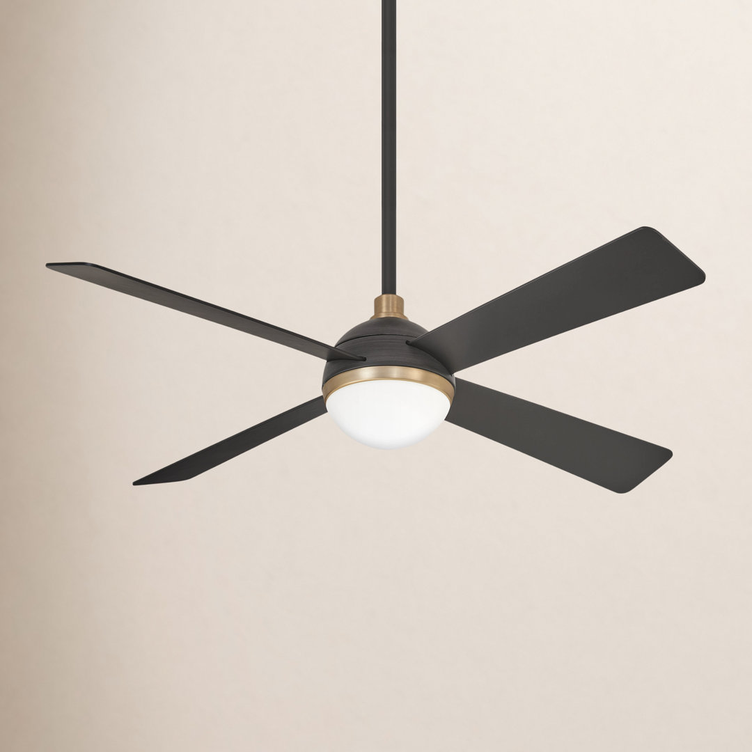 54" 4 - Blade LED Standard Ceiling Fan with Remote Control and Light Kit Included Minka Aire 