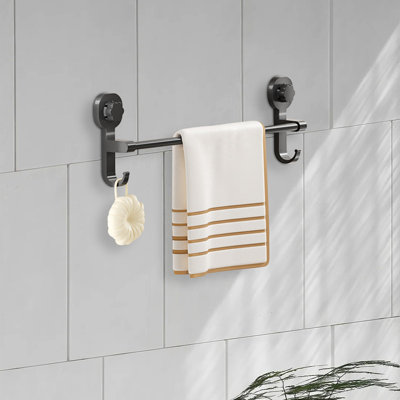 Towel Rack Suction Cup Strong Punch-free Bathroom Towel Rack Wall Hanging Bathroom Shelf