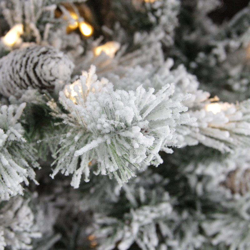 Pre-Lit Victoria Pine Artificial Christmas Tree - LED Lights, 7.5' H