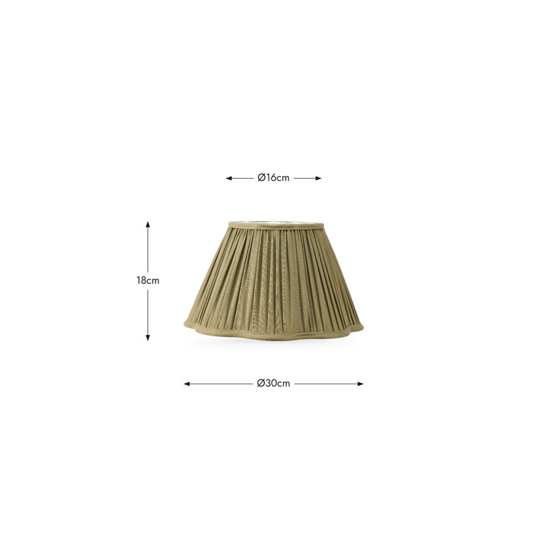 Empire Cotton Lamp Shade ( Uno ), 18" H x 30" W x 30" D, Green