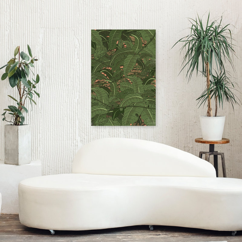 Contemporary Art Abstract Modern Organic Forest Landscape Wall Art 1 Piece Wrapped Canvas Wall Art, 91.44 cm H x 60.96 cm W