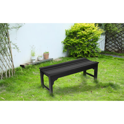 Patio Bench - 500Lbs Capacity, Black, , Easy Installation For Outdoor Enjoyment All Weather, Materials