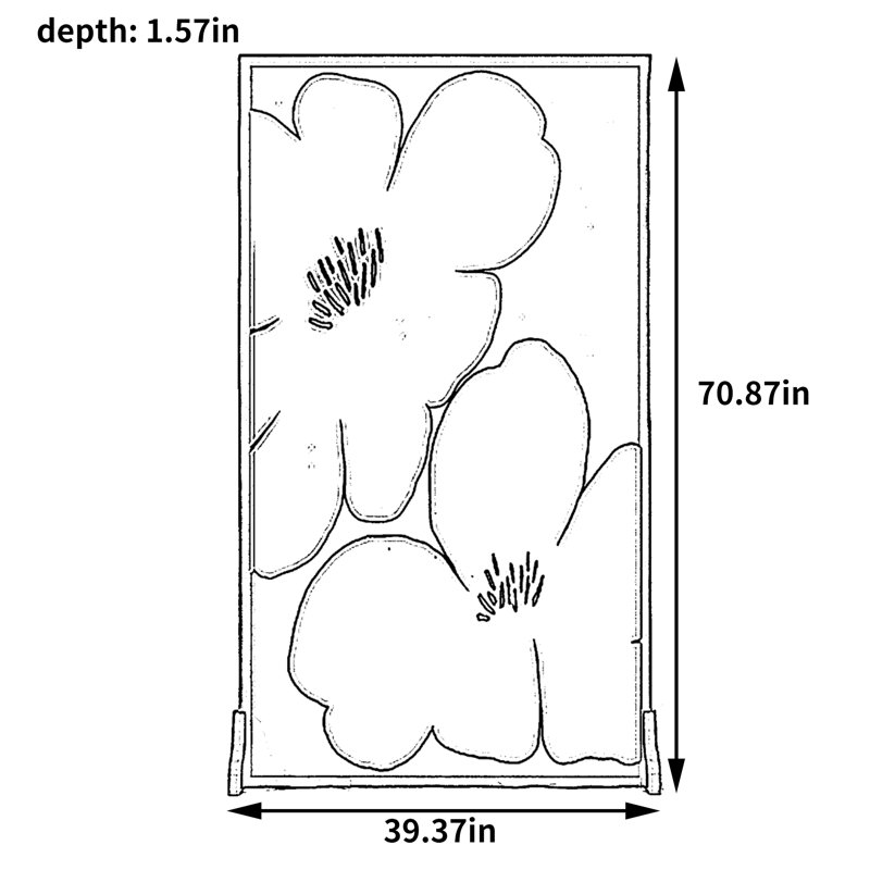 Pinhas, H 70,87 po x l 39,37 po x P 1,57 po