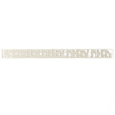 Metro Cubes 1 in. x 12 in. Textured Glass Straight Edge Trim Decorative Kitchen & Bathroom Wall Tile