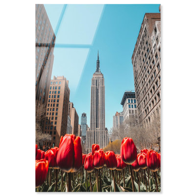 Imprimé acrylique floral New York II par Notoriart, prêt à être accroché